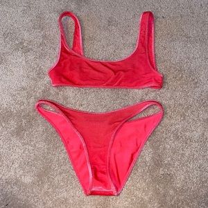 Triangl Pink Velvet Kini